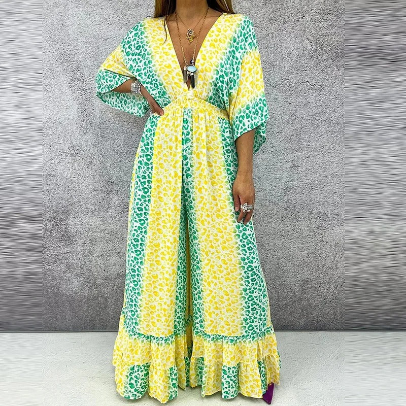 Anthea – Elegant V-Neck & High-Waist Jumpsuit