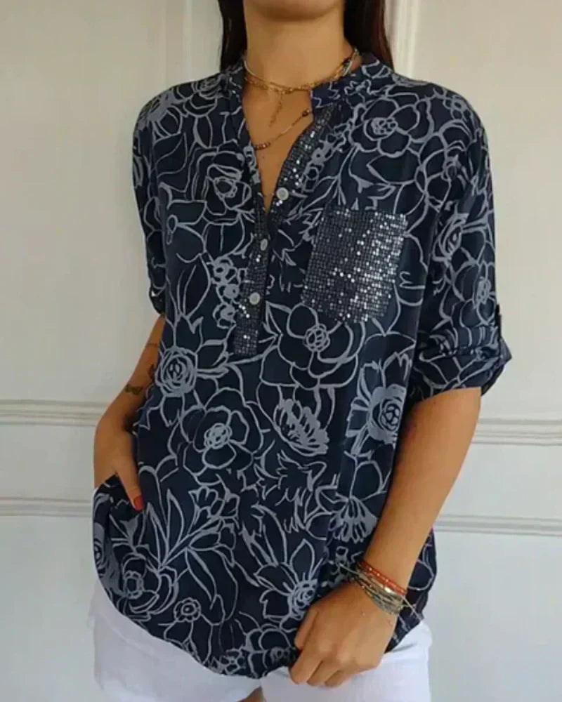 Jasmin - Elegant Floral Blouse