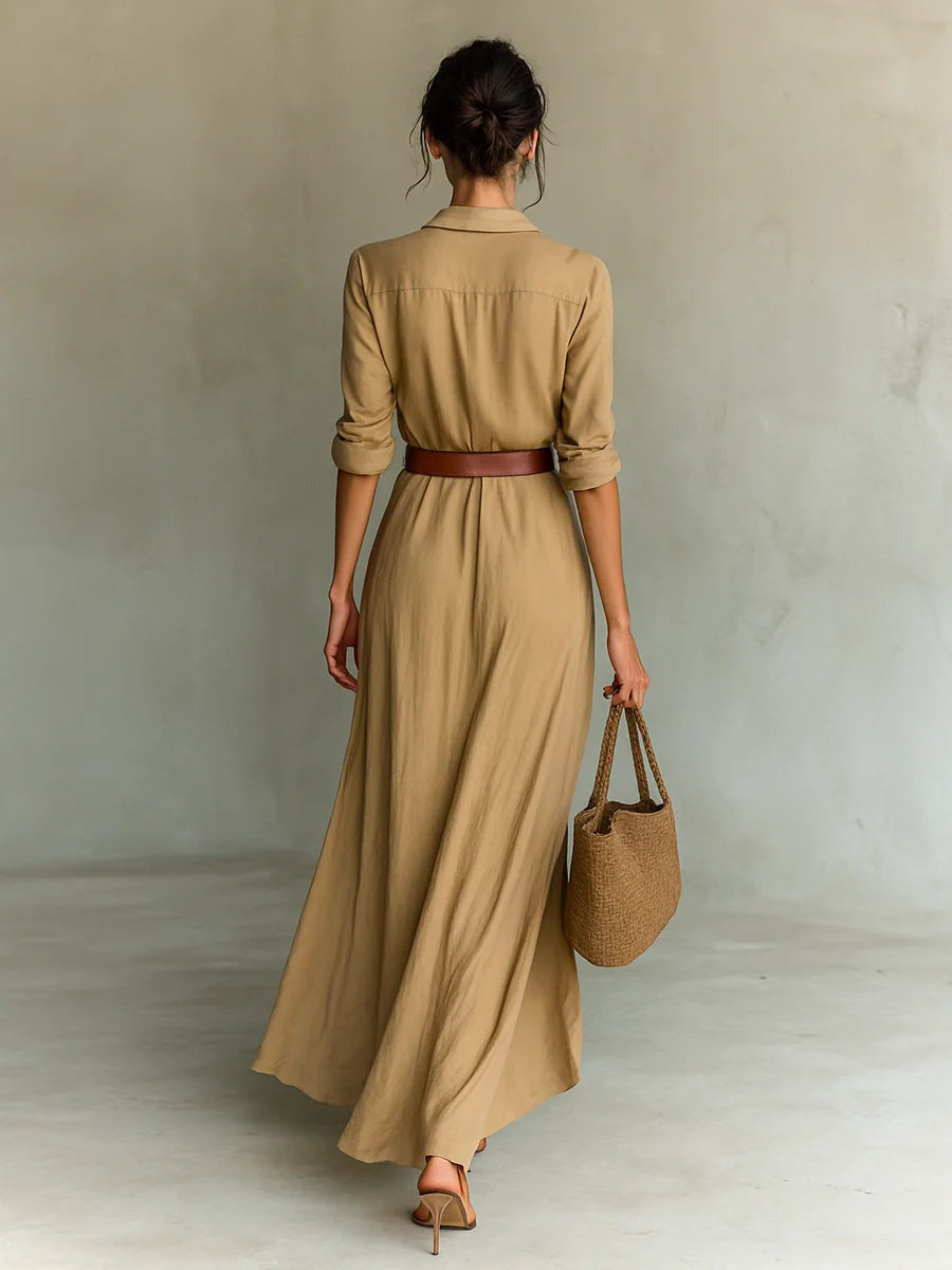 Imelda – Belted Long Dress