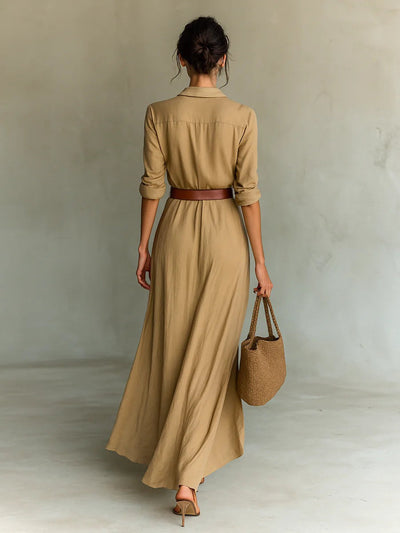Imelda – Belted Long Dress