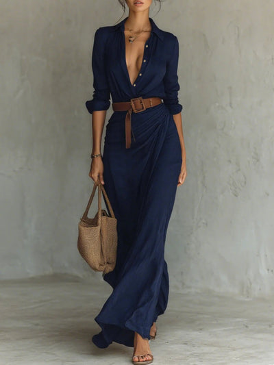 Imelda – Belted Long Dress