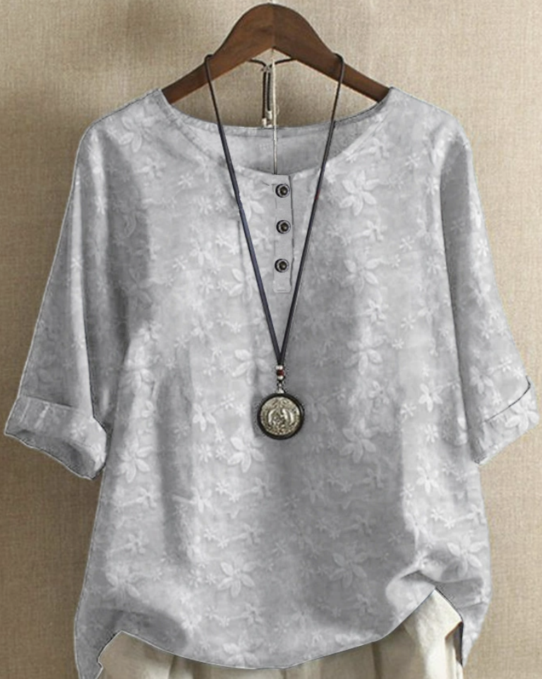 Raisa - Comfortable Colorful Blouse With Half Sleeves 3