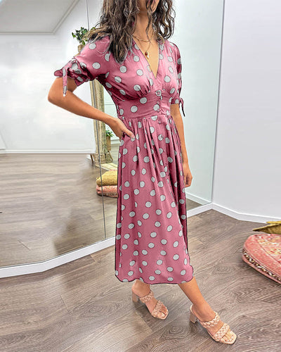 Ava – Polka Dot Midi Dress