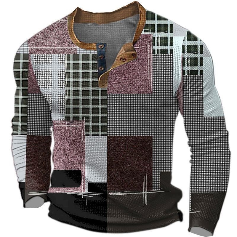 Mike - Long Sleeve Shirt With Pattern 4