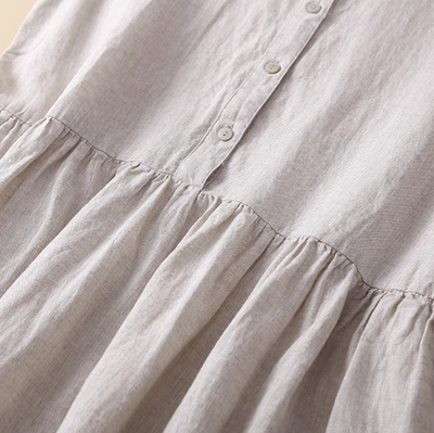 Louanne - Elegant Belted Shirt Dress