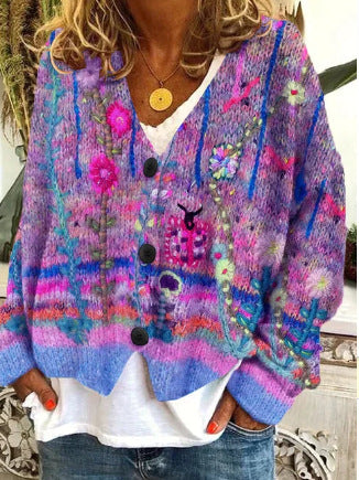 Mileyna - Cozy Printed Sweater 7