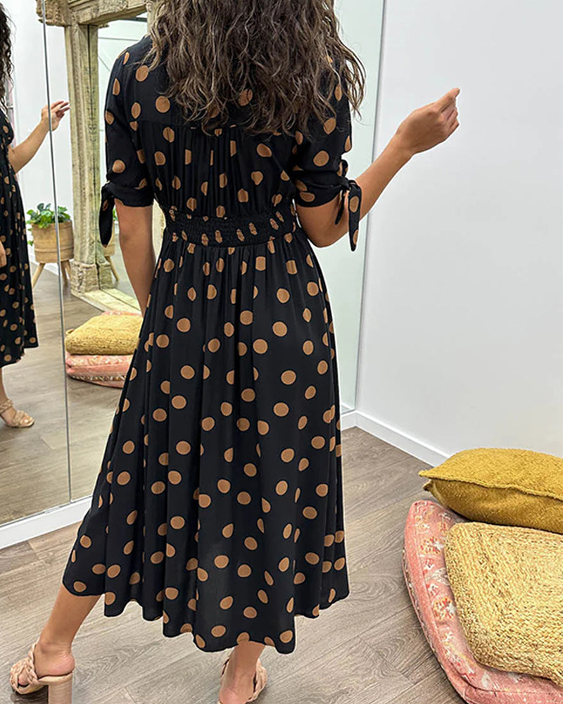 Ava – Polka Dot Midi Dress
