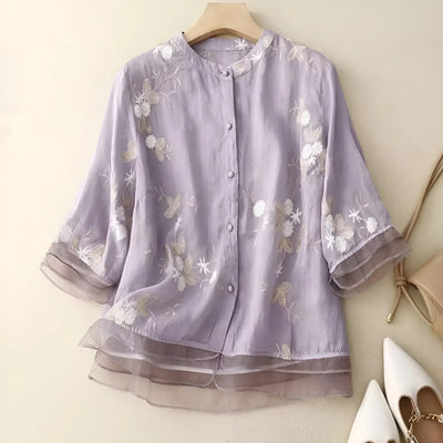 Allegra - Elegant Floral Blouse