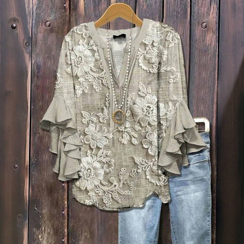 Susann - Vintage Floral Blouse