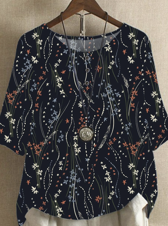 Raisa - Comfortable Colorful Blouse With Half Sleeves 2