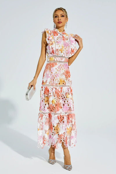 Paula - Hollow Sleeveless Midi Dress