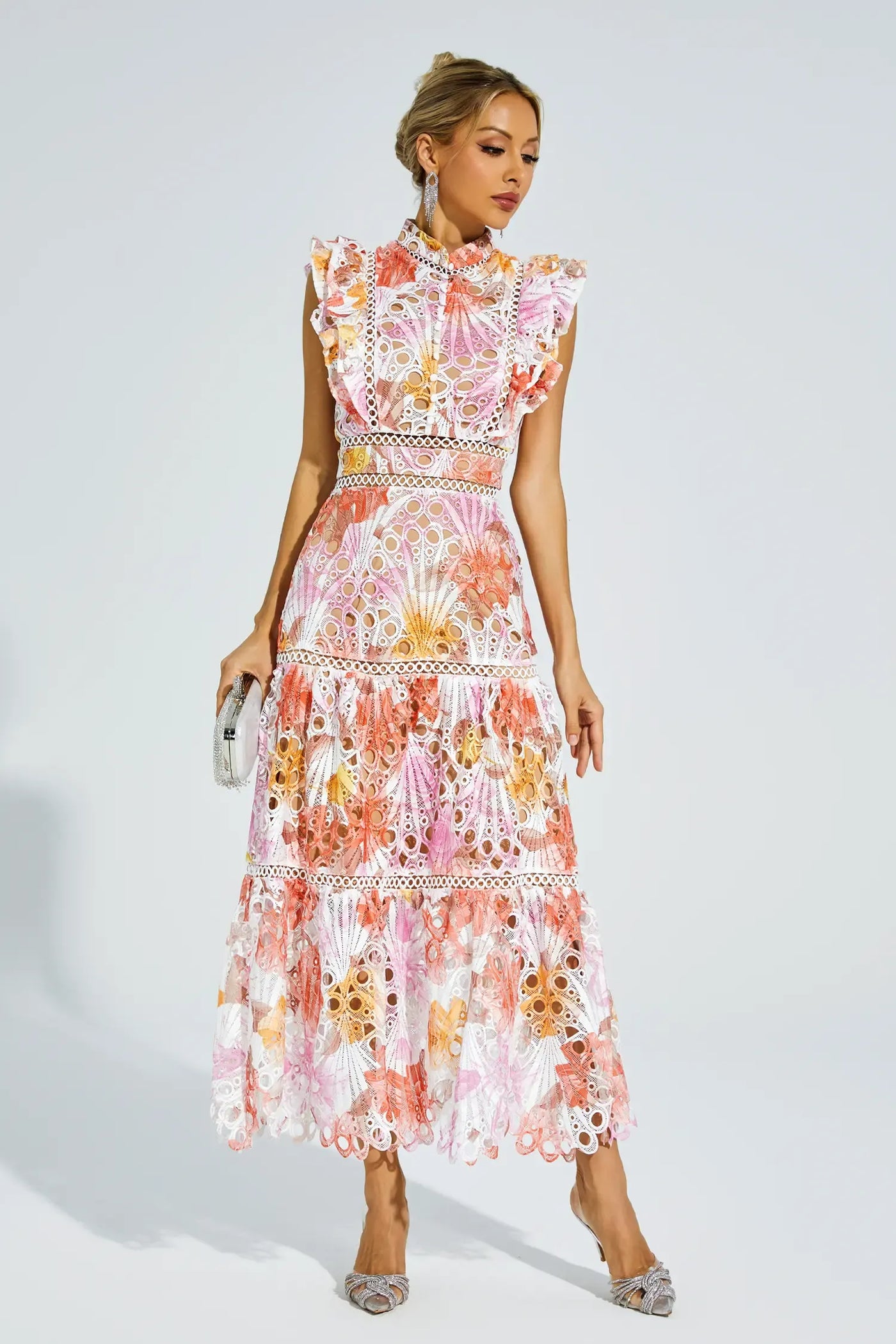 Paula - Hollow Sleeveless Midi Dress