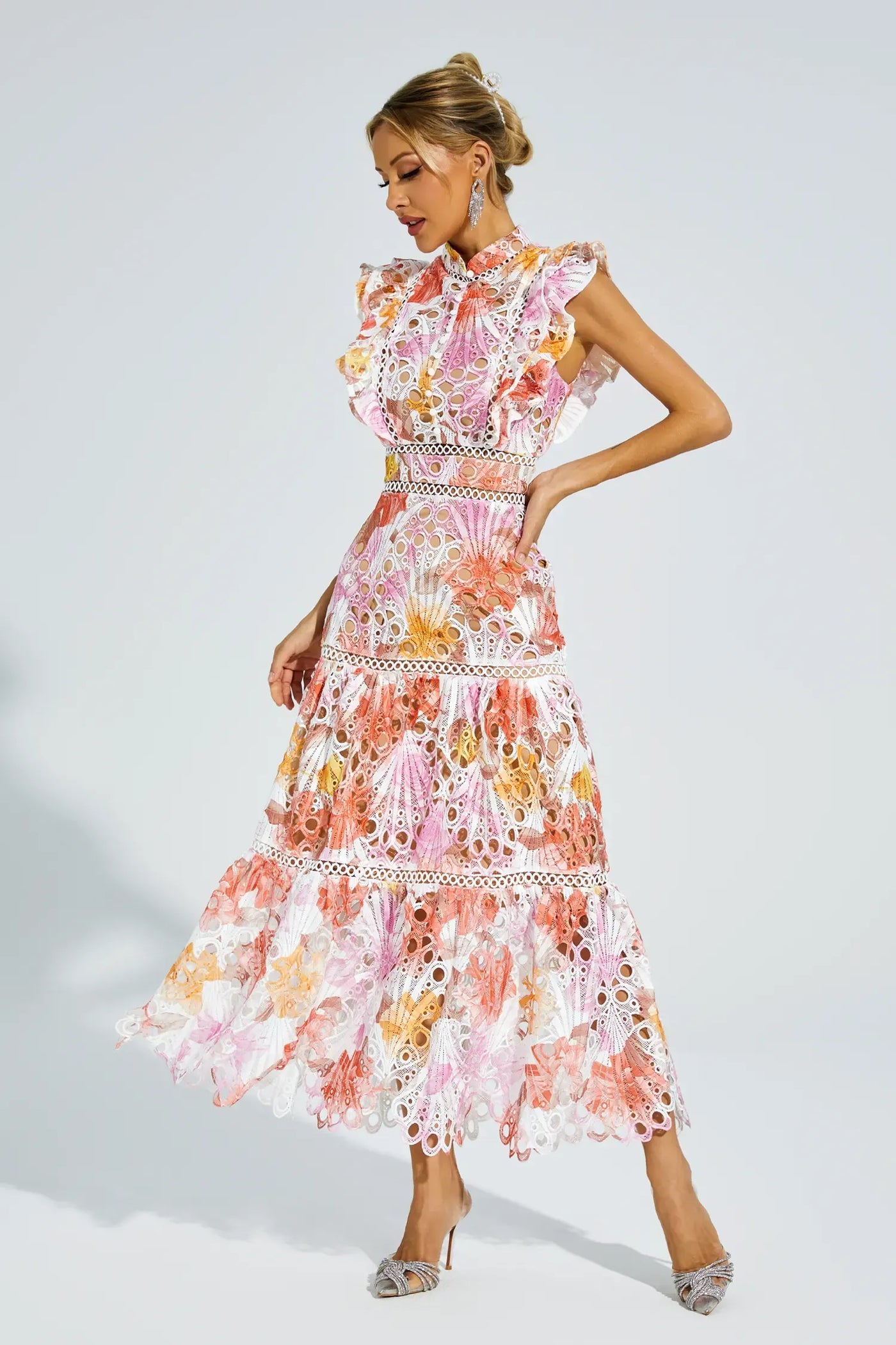 Paula - Hollow Sleeveless Midi Dress