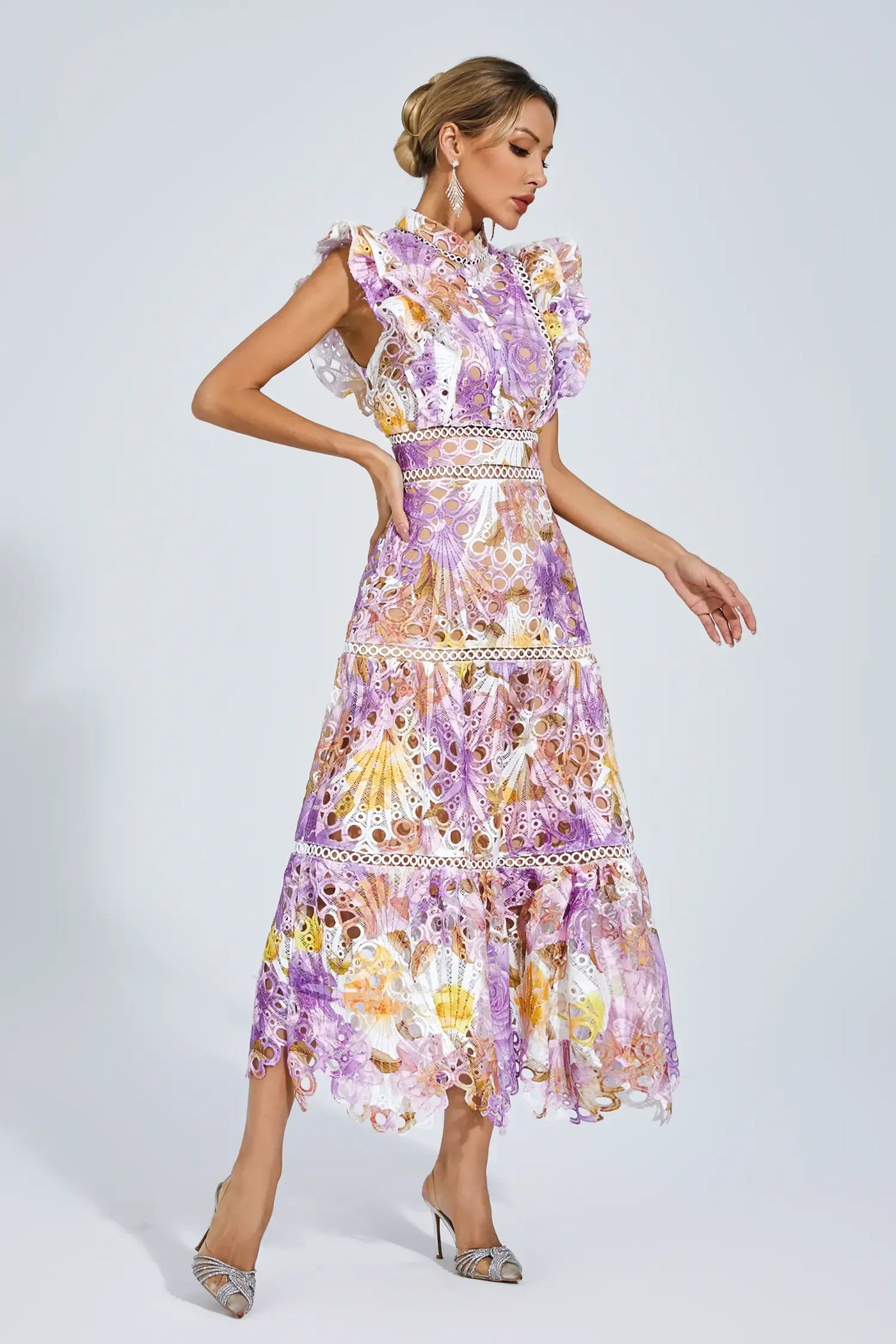 Paula - Hollow Sleeveless Midi Dress