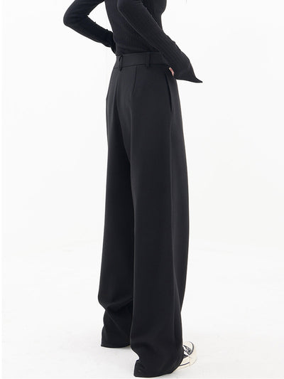 Ashley - Asymmetrical Layer Button Wide Leg Dress Pants
