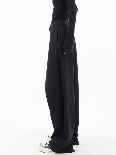 Ashley - Asymmetrical Layer Button Wide Leg Dress Pants