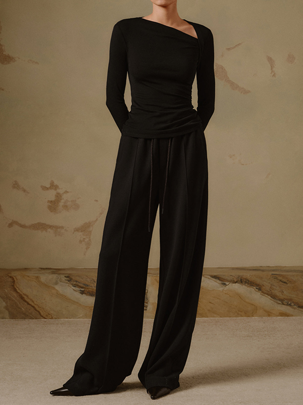 Embery - Long Sleeve Asymmetric Shirt