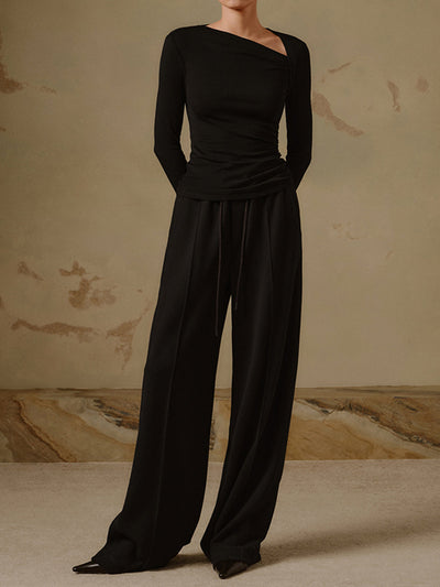 Embery - Long Sleeve Asymmetric Shirt