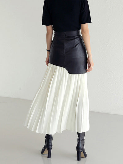 Comora - Asymmetric Patchwork Maxi Skirt