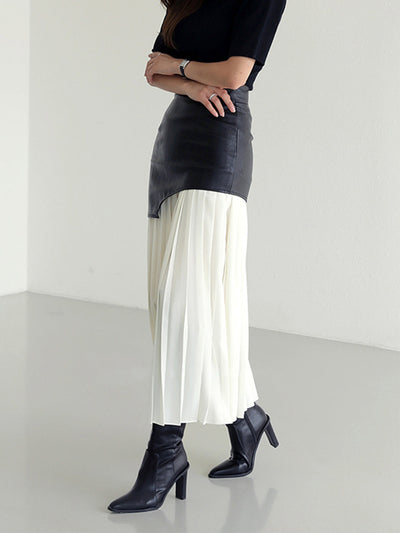 Comora - Asymmetric Patchwork Maxi Skirt