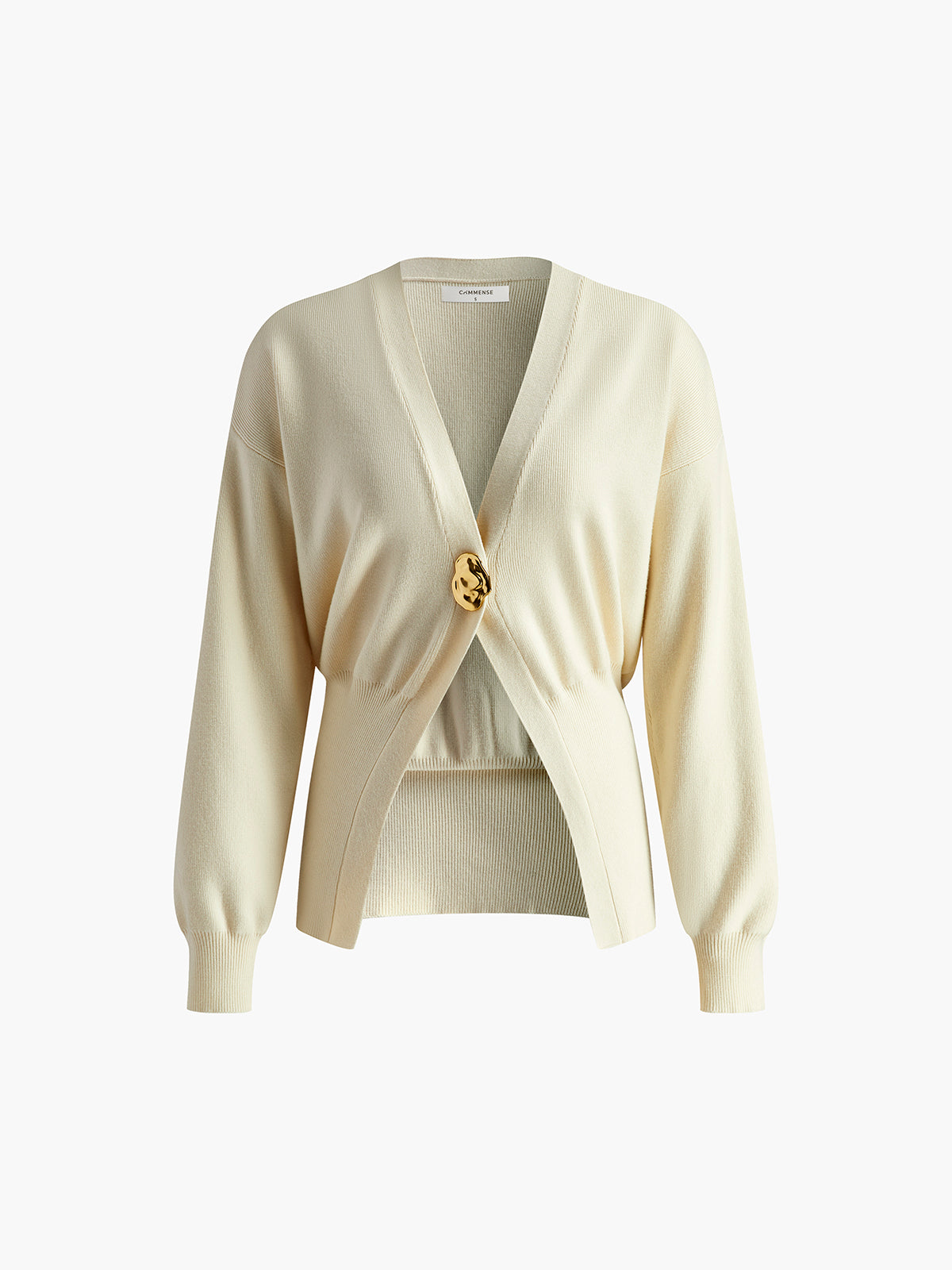Adora - Golden Button Plain Cardigan