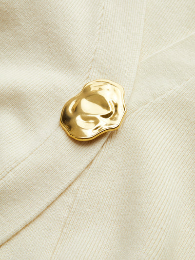 Adora - Golden Button Plain Cardigan