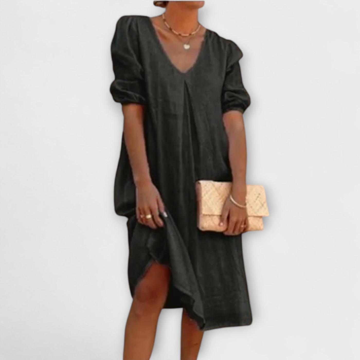 Yvonne - Elegant V-Neck Dress