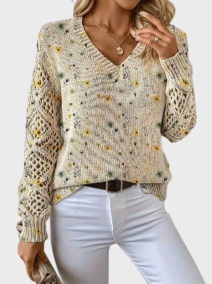 Avelora – Lightweight Floral Knit Sweater 4