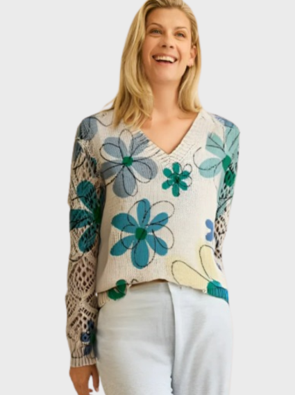 Avelora – Lightweight Floral Knit Sweater 12