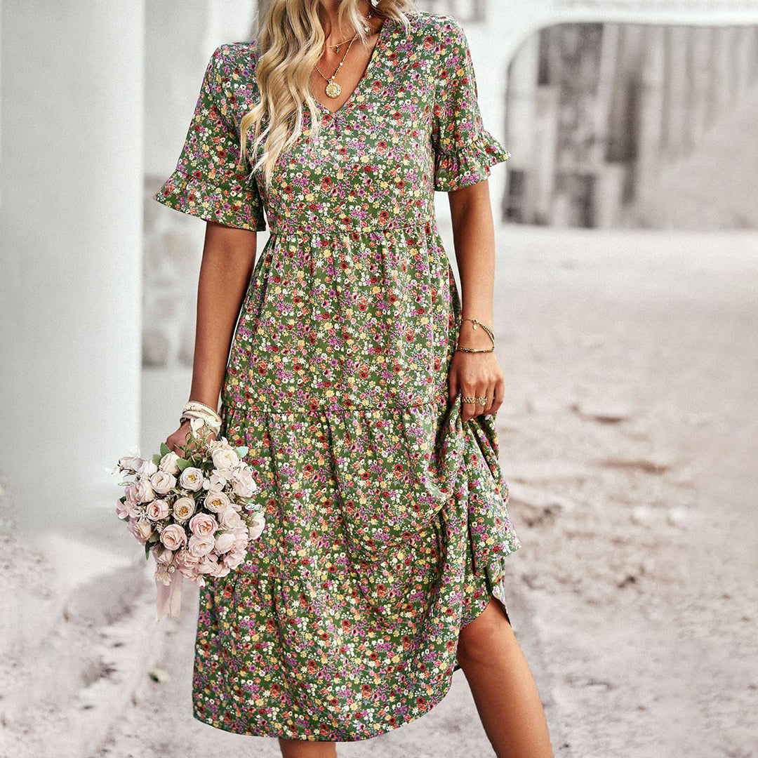 Elizabeth - Summer floral midi dress