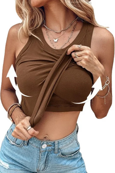 Masami - Round Neck Vest With Bra