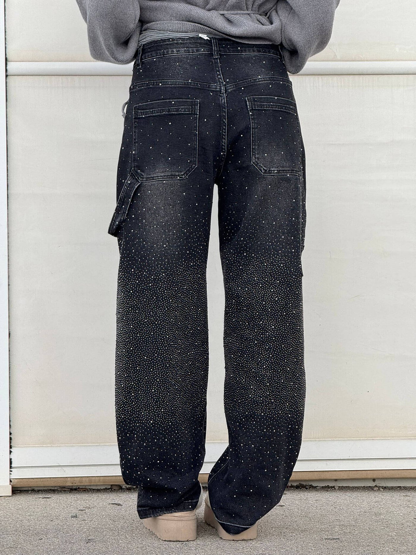 Amelda - Glitter Denim Pants