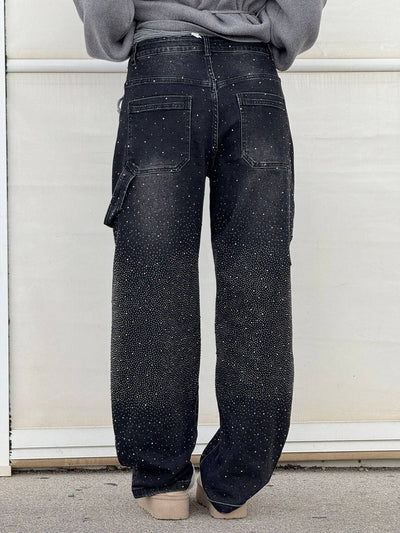 Amelda - Glitter Denim Pants