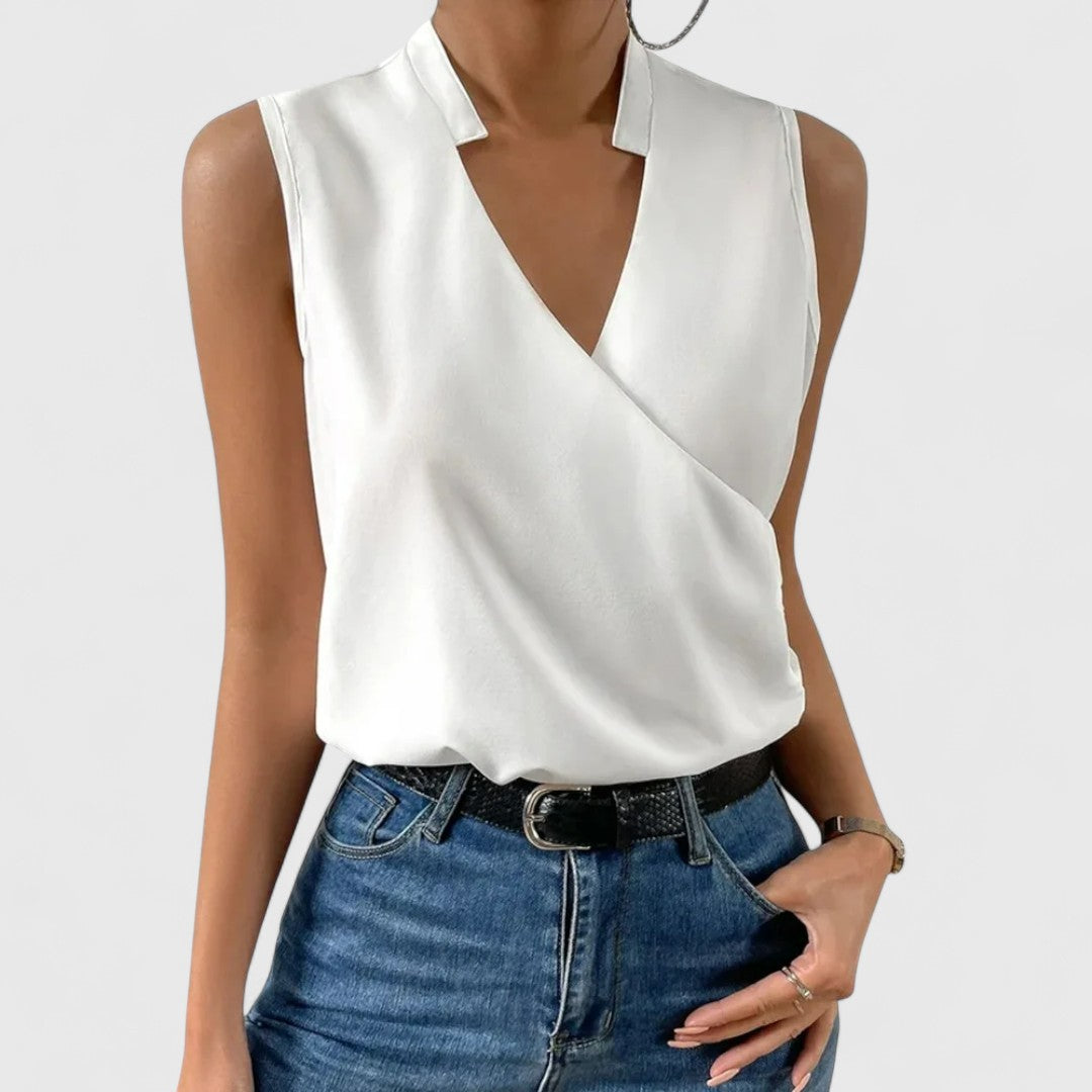 Brianna - Printed V-Neck Top