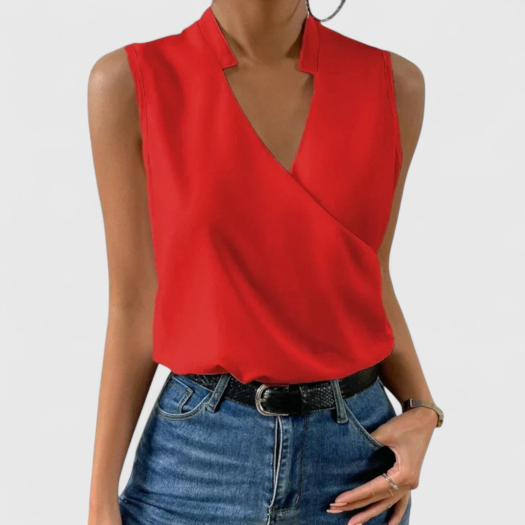 Brianna - Printed V-Neck Top