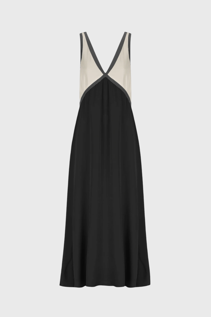 Zaynab - Elegant V-Neck Maxi Dress