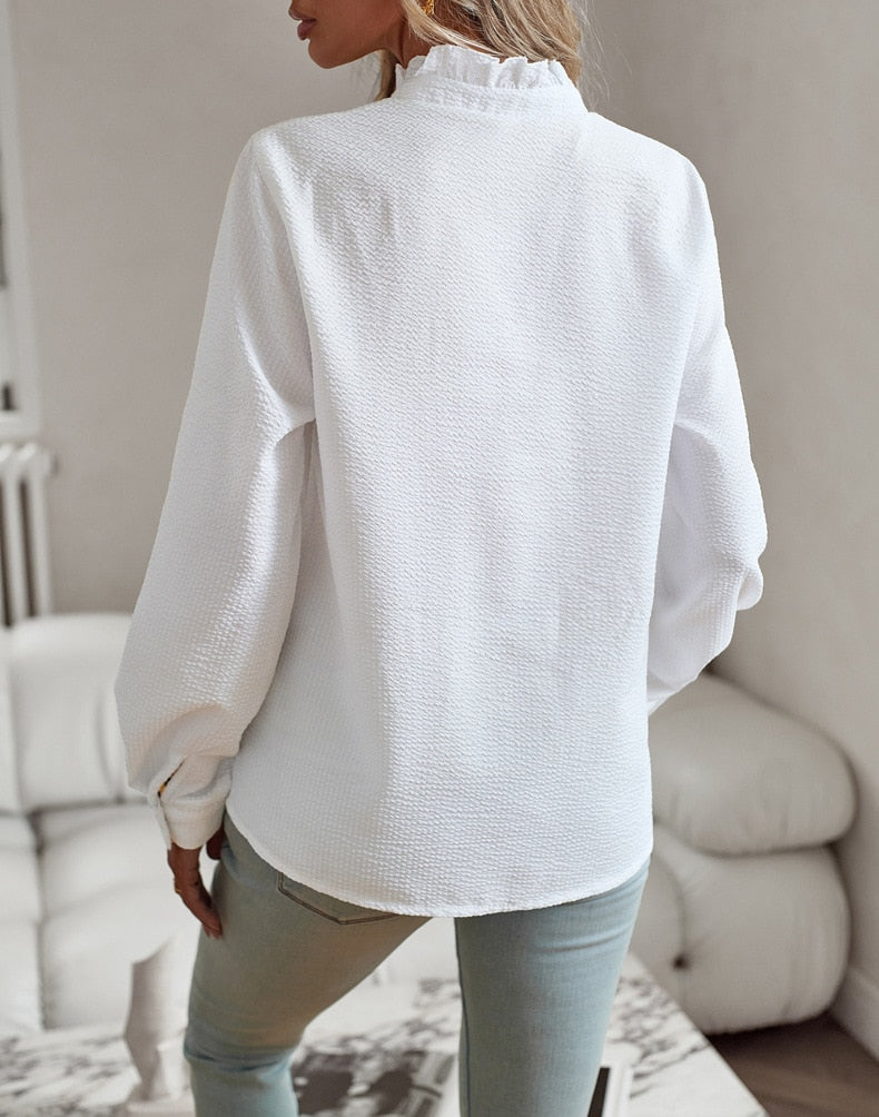 Sofia – Ruffle Long Sleeve Shirt
