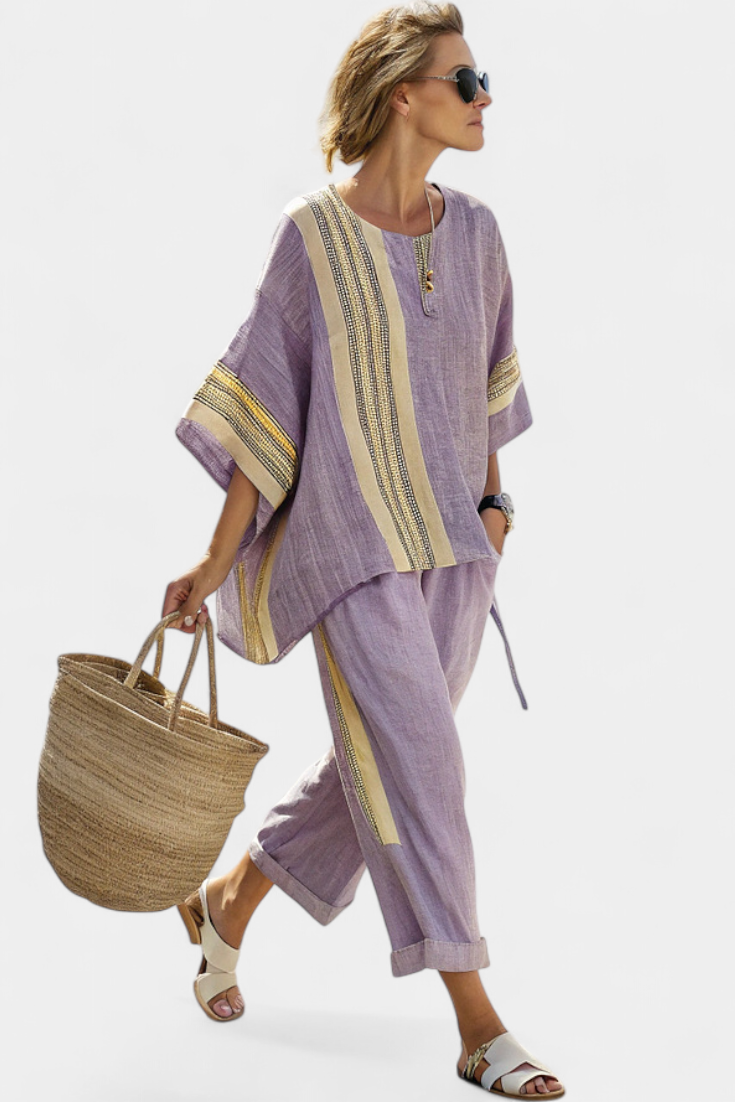 Evanthe – Mediterranean Breeze Cotton-Linen Set 18