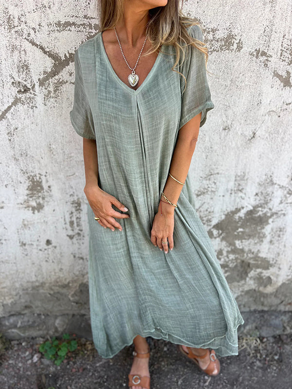 Naia – Cotton-Linen Spring Dress