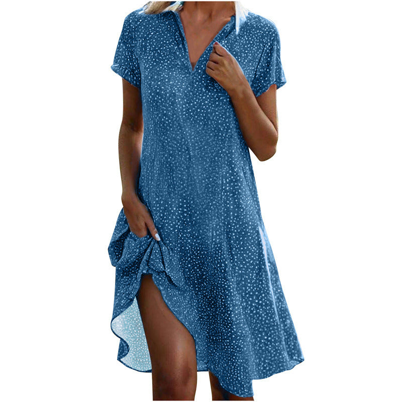 Azula – Relaxed Dot Print Shirt Dress