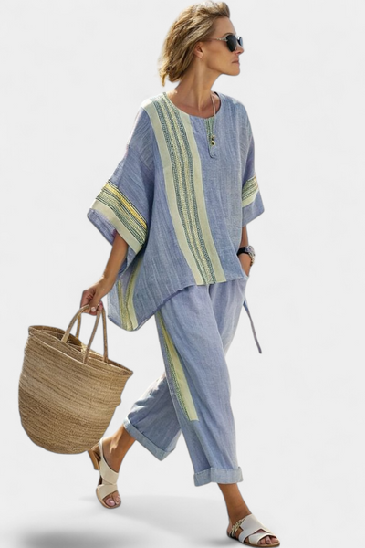 Evanthe – Mediterranean Breeze Cotton-Linen Set 18