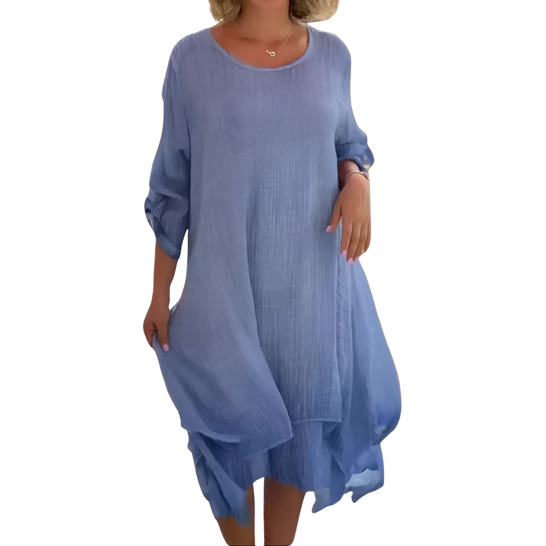 Rubina - Round Neck Maxi Dress