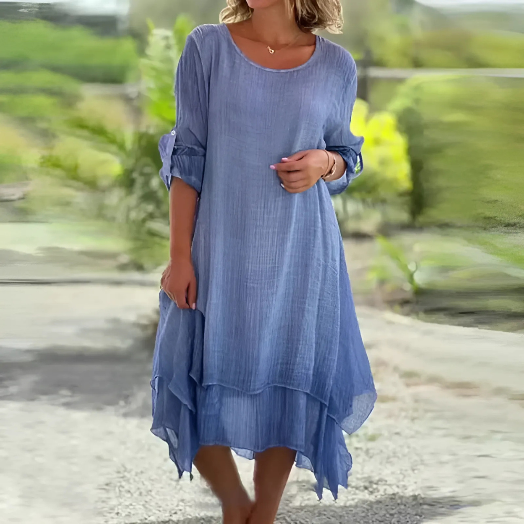 Rubina - Round Neck Maxi Dress