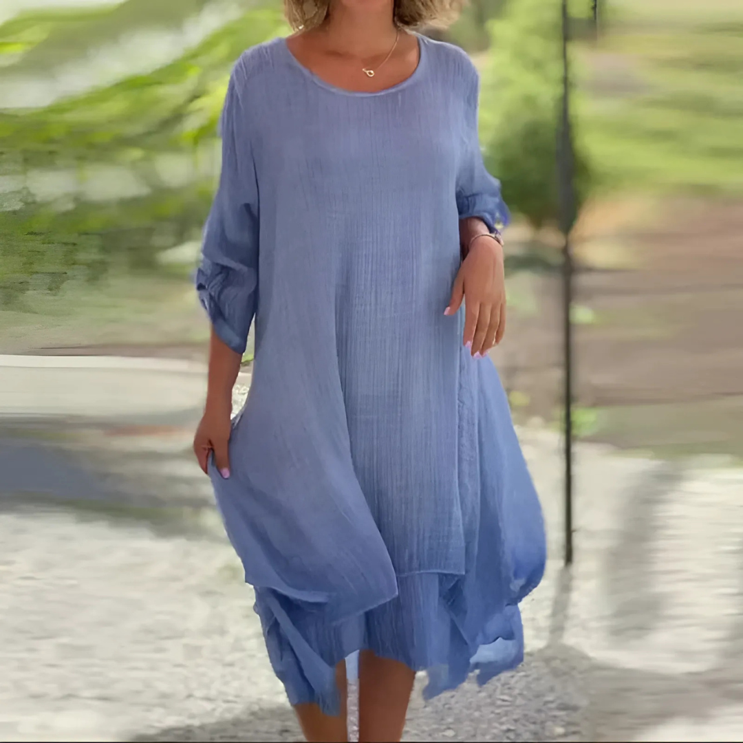 Rubina - Round Neck Maxi Dress