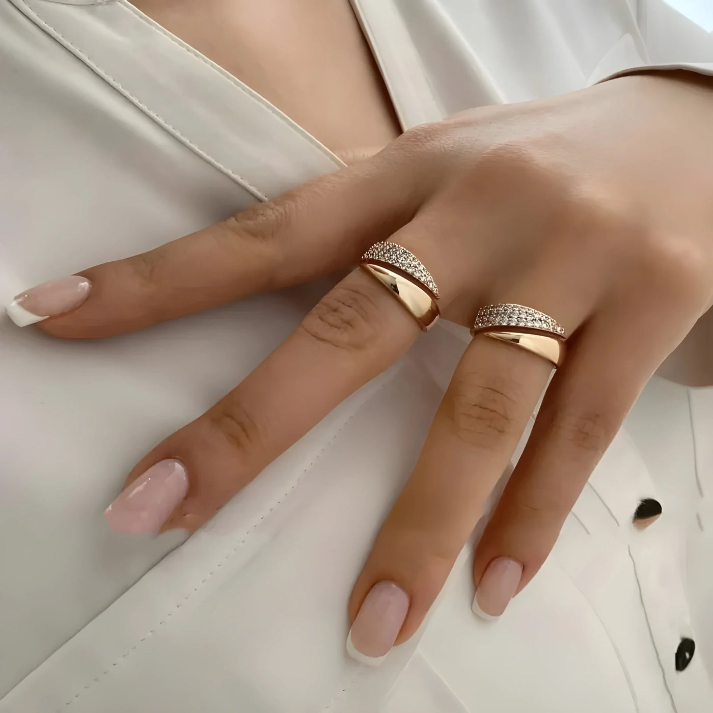 Tilda – Adjustable Gold Sparkle Ring