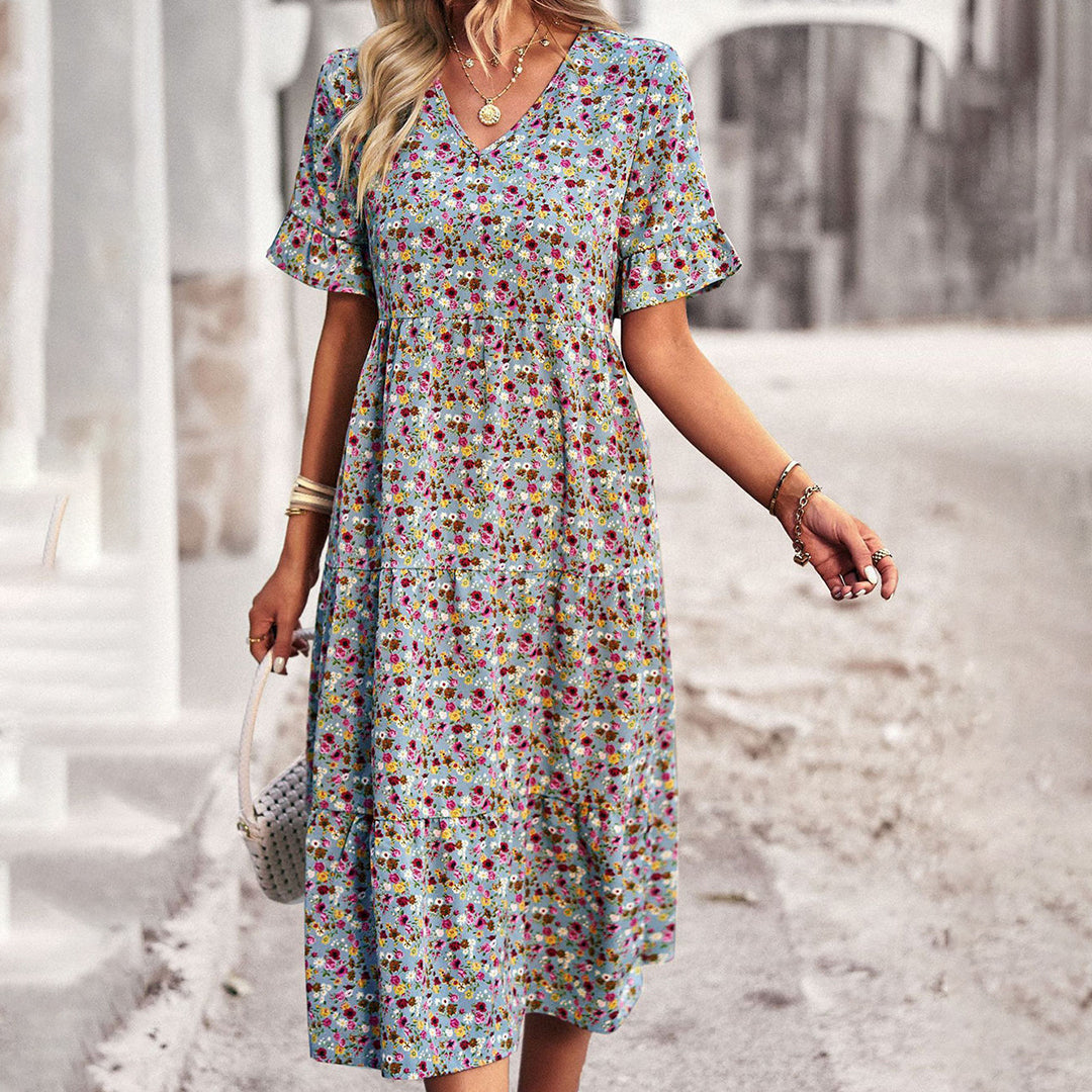 Elizabeth - Summer floral midi dress