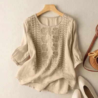 Joleen - Embroidered Relaxed Blouse