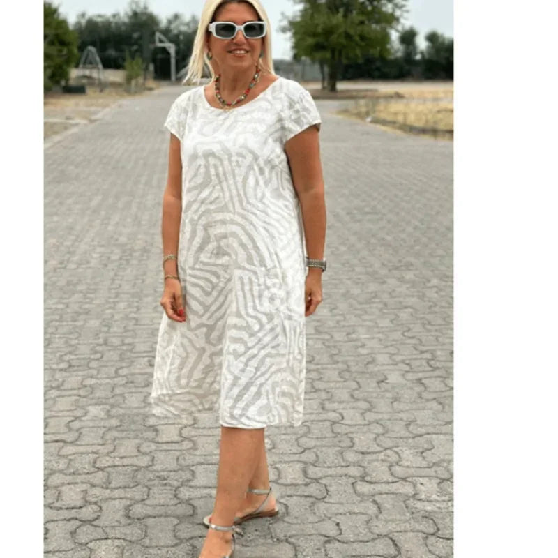 Marika – Casual Zebra Print Summer Dress