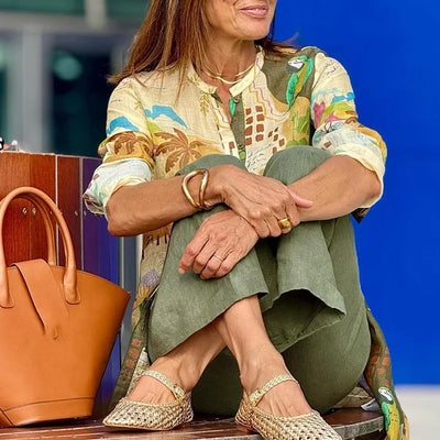 Liandra – Blusa Longline Stampata