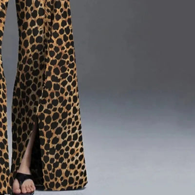 Becky – Bold Leopard Wide-Leg Trousers